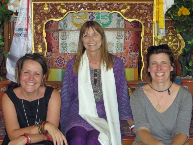 Me with Susan and one of her friends at the Karmapa Temple.
